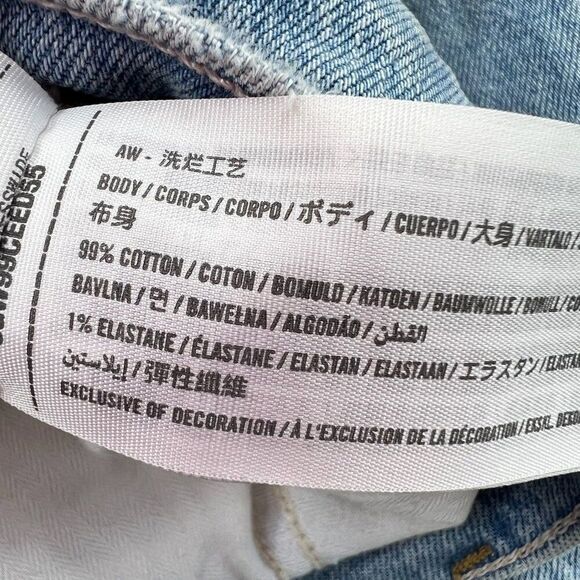 Abercrombie & Fitch The Dad High Rise Crossover Button Fly Jeans Size 33 - Picture 6 of 9